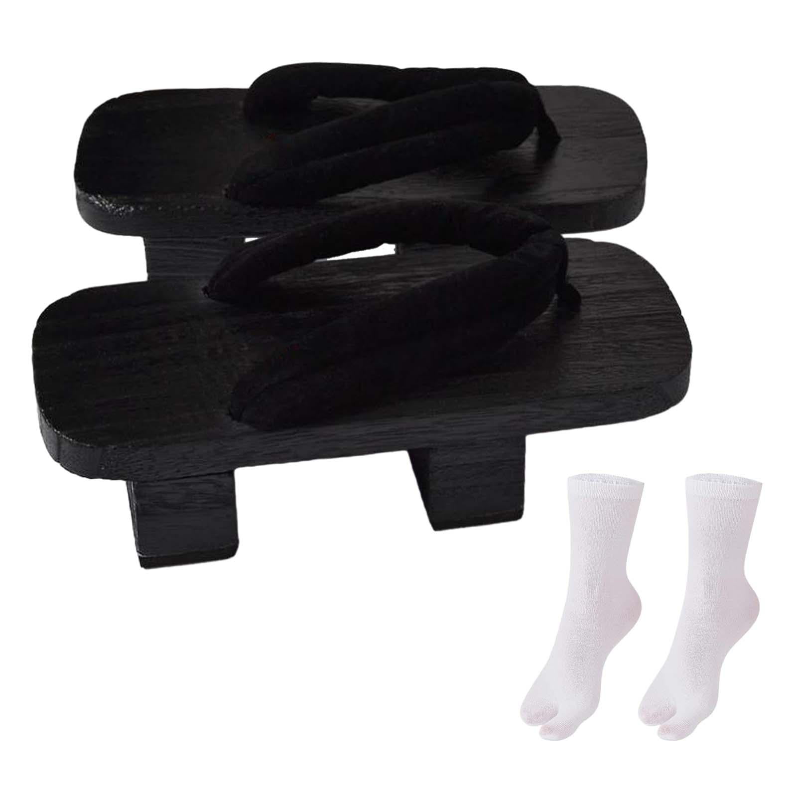 men's Japanese wooden clogs flip-flops sandals Wooden slippers Seigaiha |  eBay